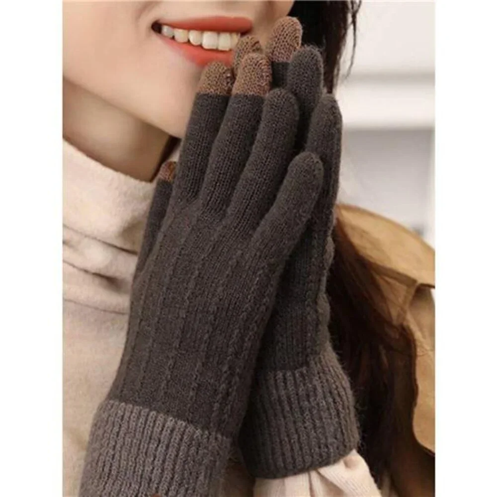 Warm Knitted Touchscreen Gloves